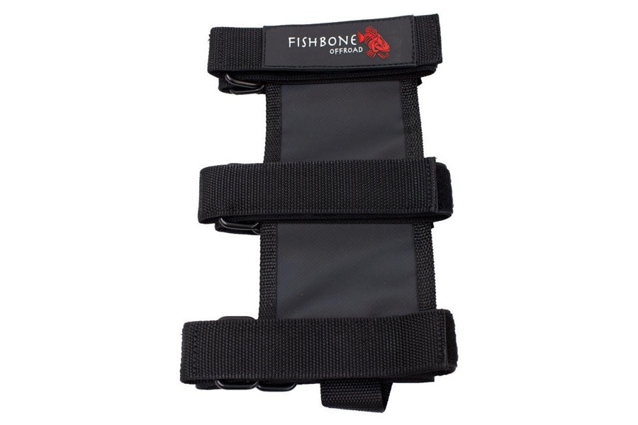 Fishbone Offroad Black Fire Extinguisher Holder for Padded Roll Bar - Universal Off-Road Vehicle Safety Accessory for Jeep, Truck & ATV Emergency Preparedness