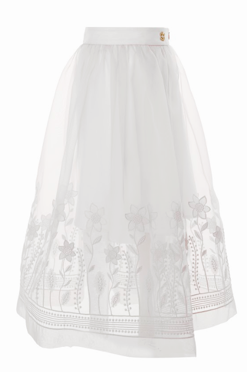 ELIE SAAB Embroidered Skirt - Size 12 (18A) | Luxury Women's Fashion for Evening Parties & Special Occasions