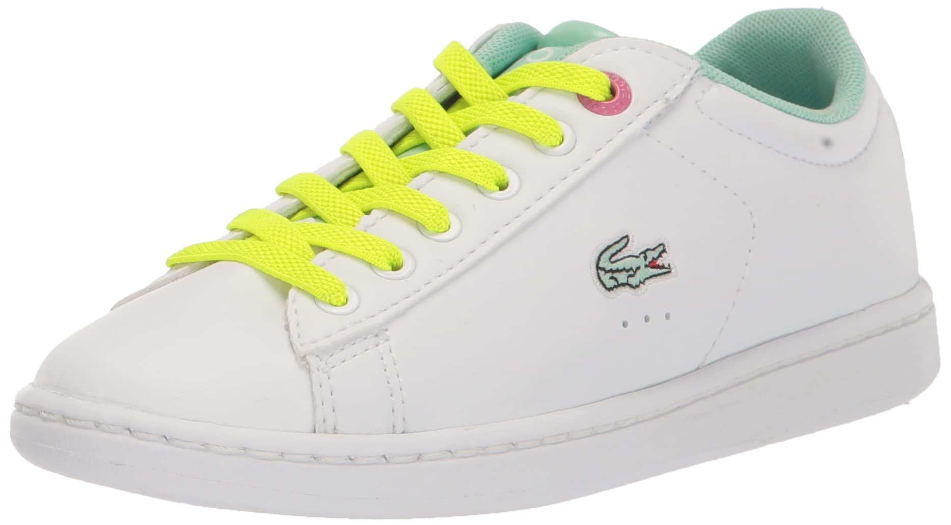 Lacoste Kids' Carnaby Sneaker - Comfortable & Stylish White Leather Shoes for Boys & Girls | Perfect for School, Play & Casual Outings