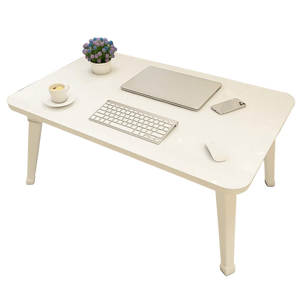 Foldable Laptop Desk & Breakfast Tray - Adjustable Bed Table with Folding Legs, Portable Serving Tray for Dining, Working, Reading in Bed, Sofa or Kitchen (White) - Perfect for Home Office, Dorm Room & Small Spaces