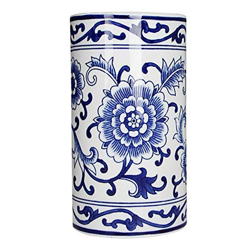 Hand-Painted Blue and White Porcelain Vase - Jingdezhen Ceramic Wall Hanging Vase for Home Decor, Wedding & Party Decoration | Elegant Floral Display for Living Room, Entryway & Event Centerpieces