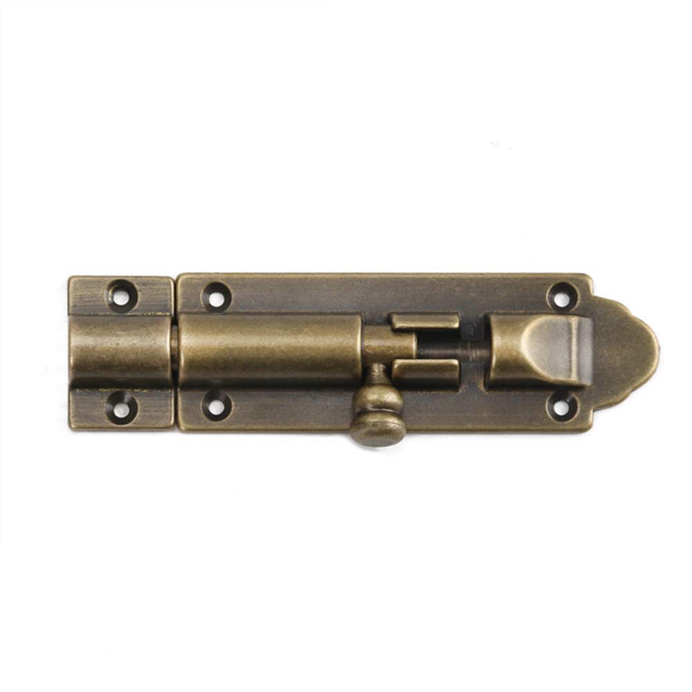 Antique Bronze Heavy Duty Solid Cast Brass Barrel Bolt - Portable Door Lock & Gate Sliding Latch for Home Security - Perfect for Apartments, Hotels, and Outdoor Gates