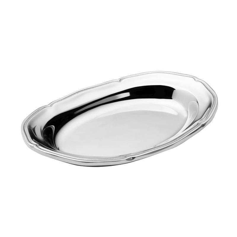 Elegant Queen Anne Style Small Oval Tray - Antique Silver Plated Serving Tray for Tea, Coffee & Desserts - Perfect for Afternoon Tea, Bridal Showers & Home Decor