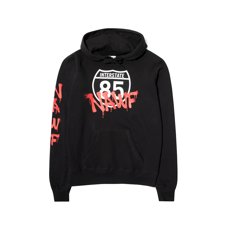Interstate 85 NAWF Men's Pullover Hoodie - Comfortable Fleece-Lined Sweatshirt for Casual Wear, Street Style & Outdoor Activities