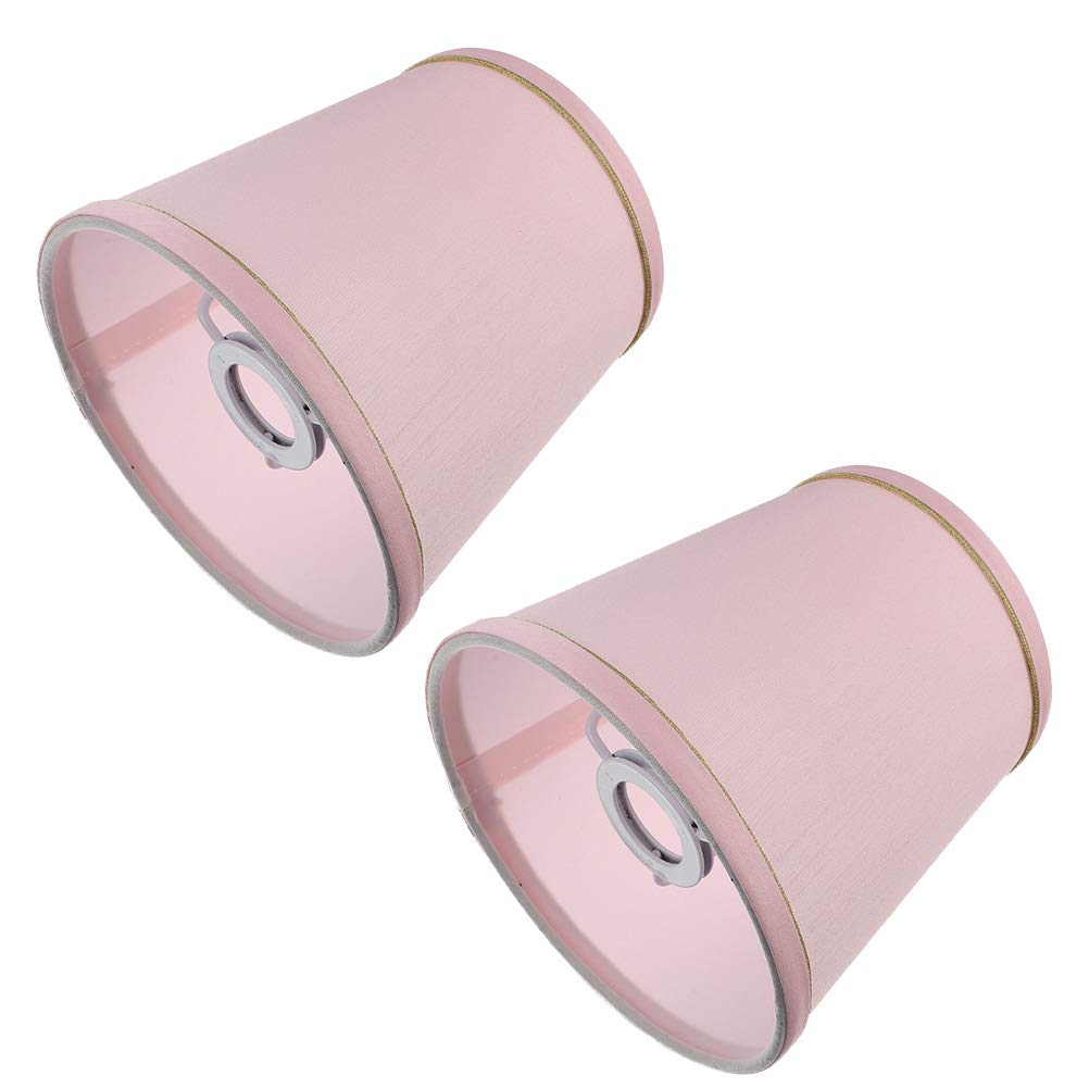 OSALADI 2-Pack Fabric Lampshades - Decorative Ceiling & Table Lamp Covers, Small Chandelier Shades, Clip-On Replacement for Home Décor (Perfect for Living Room, Bedroom & Dining Room Lighting)