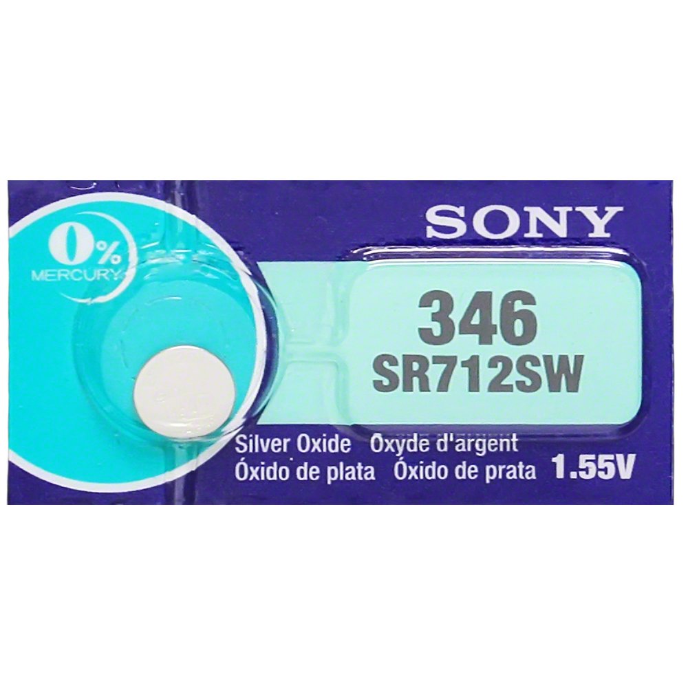 Sony SR712SW 1.55V Silver Oxide Watch Battery - Mercury Free, Long Lasting (5-Pack) - Perfect for Watches, Calculators & Small Electronics