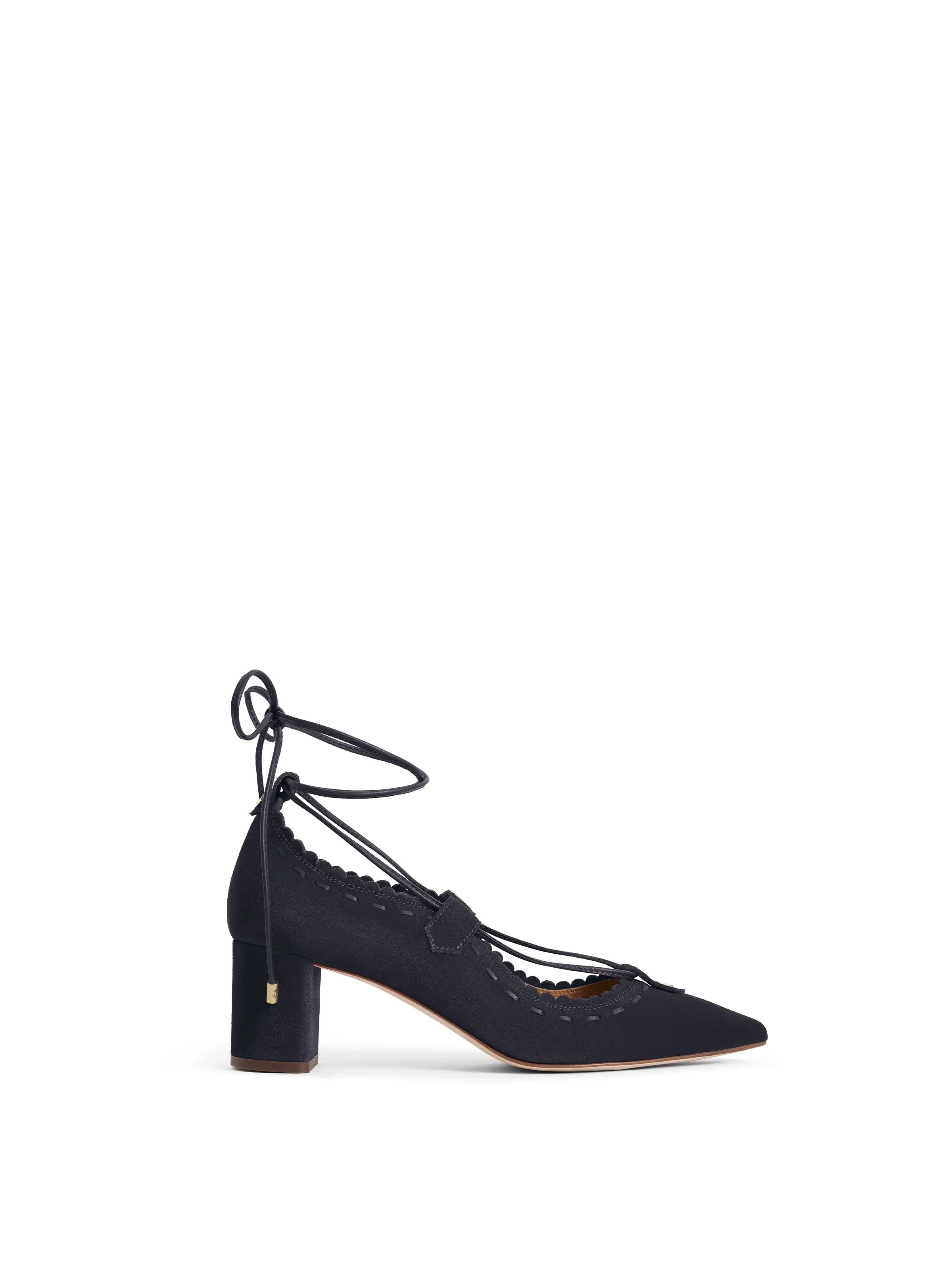 Pembridge Women's Navy Blue Mid Heel Pumps - Comfortable Office Work Shoes for Professional Women