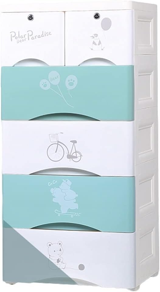 5-Layer Thickened Plastic Storage Cabinet for Kids - Multi-Purpose Drawer Organizer for Clothes, Toys & Home Organization - Perfect for Bedroom, Nursery & Playroom Storage