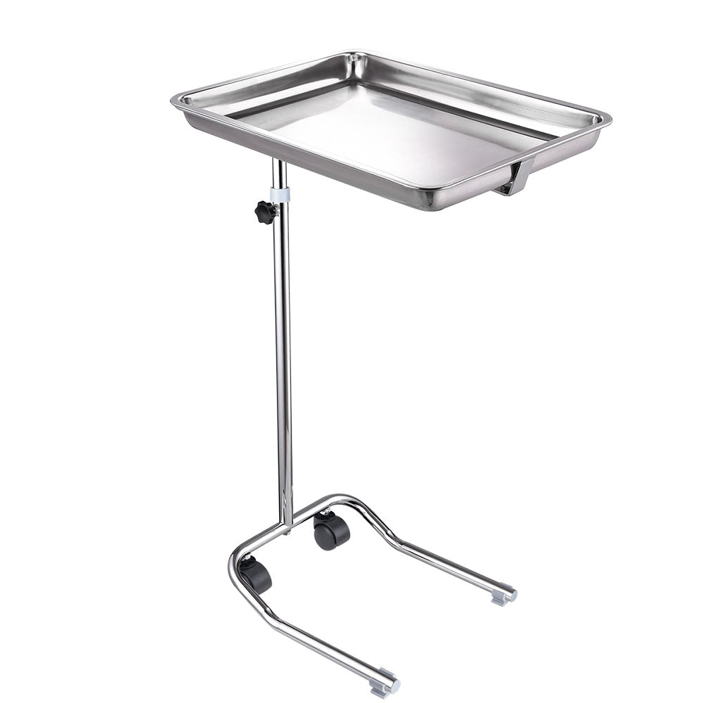 TheLAShop Mayo Instrument Stand with Removable Tray - Single Post Surgical Stand for Medical & Dental Clinics, Hospitals, and Operating Rooms