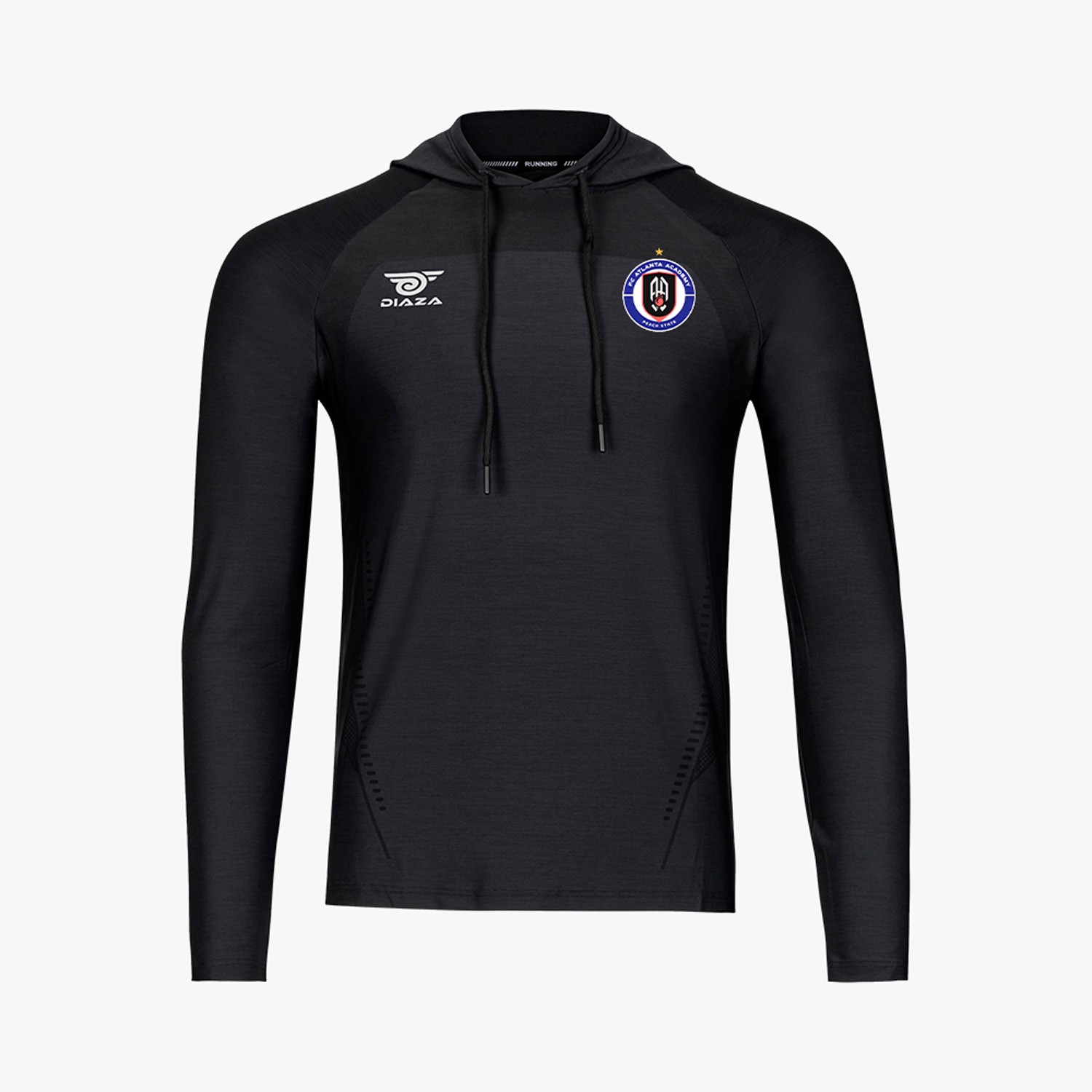 FC Atlanta Suba Hooded Long Sleeve Black - Men's Winter Warm Pullover Sweatshirt for Outdoor Activities & Casual Wear