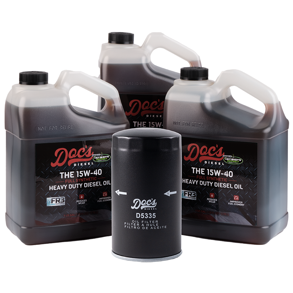 Doc's Diesel Dodge RAM 6.7L/5.9L Cummins 15W-40 Full Synthetic Engine Oil Change Kit (1989-2024) - Complete Oil Filter & Lubricant Set for Heavy Duty Trucks, Towing & Off-Road Performance