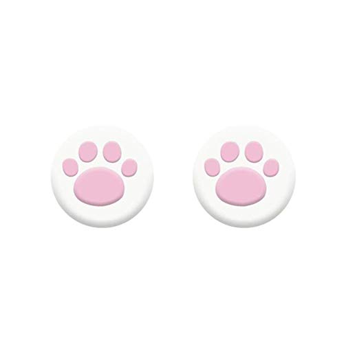 2PCS Cute Pink Cat Paw Thumb Stick Grips for PS5, PS4, Xbox One, Xbox 360, Wii U & Nintendo Switch Pro - Soft Joystick Cap Covers for Enhanced Gaming Comfort - Perfect for Long Gaming Sessions & Controller Protection