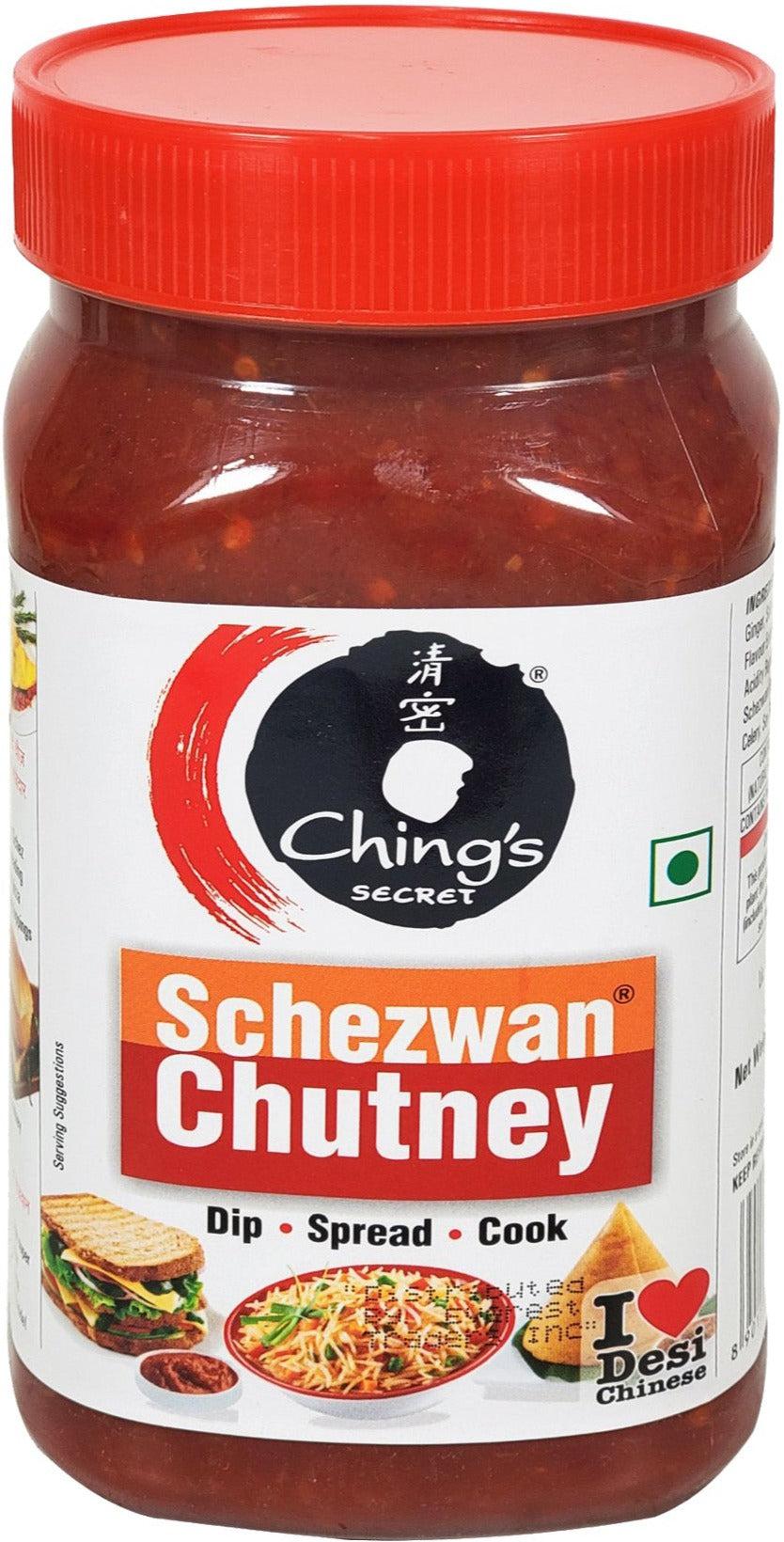 Ching's Schezwan Chutney - Spicy Sichuan Sauce for Dumplings, Noodles & Stir Fry | Authentic Chinese Condiment | Gluten-Free & Vegan Friendly