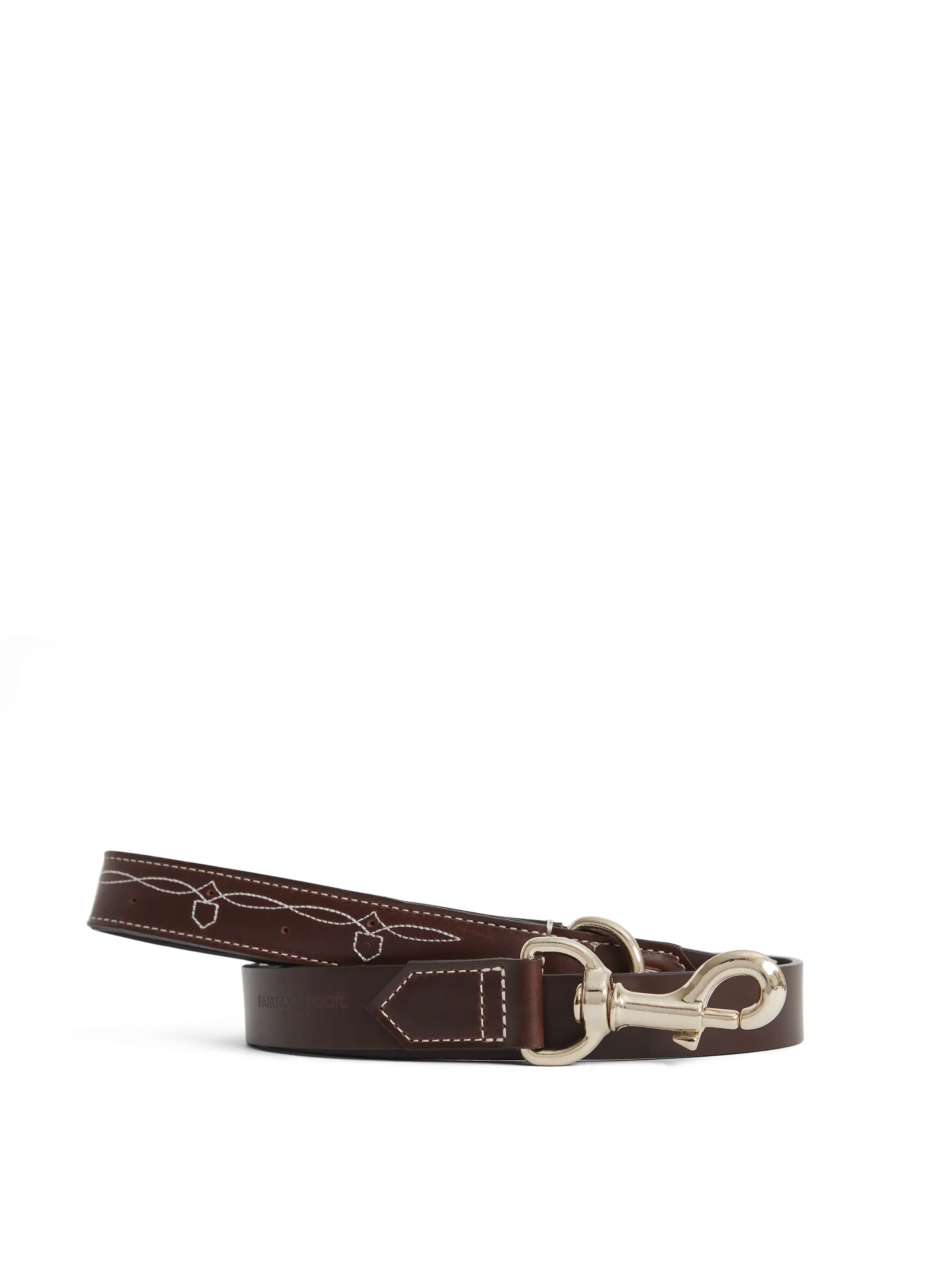 Premium Tan Leather Dog Leash - Rockingham Signature Collection - Durable & Stylish for Walking, Training & Outdoor Adventures