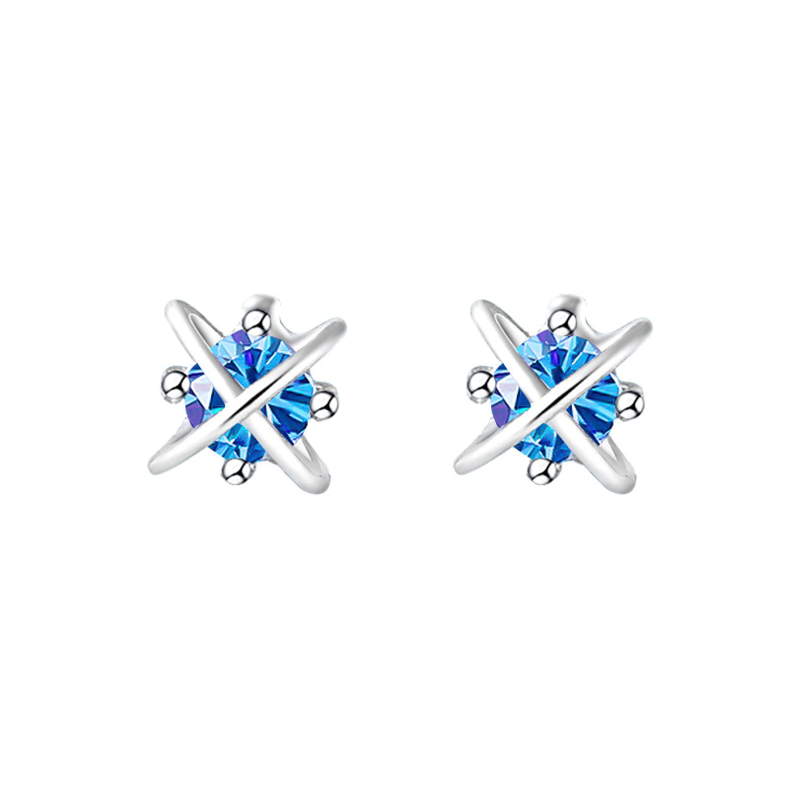 LCSD S925 Sterling Silver Star Earrings for Women - Simple Diamond Studded Starry Sky Galaxy Stud Earrings | Perfect for Daily Wear, Parties & Gift Giving