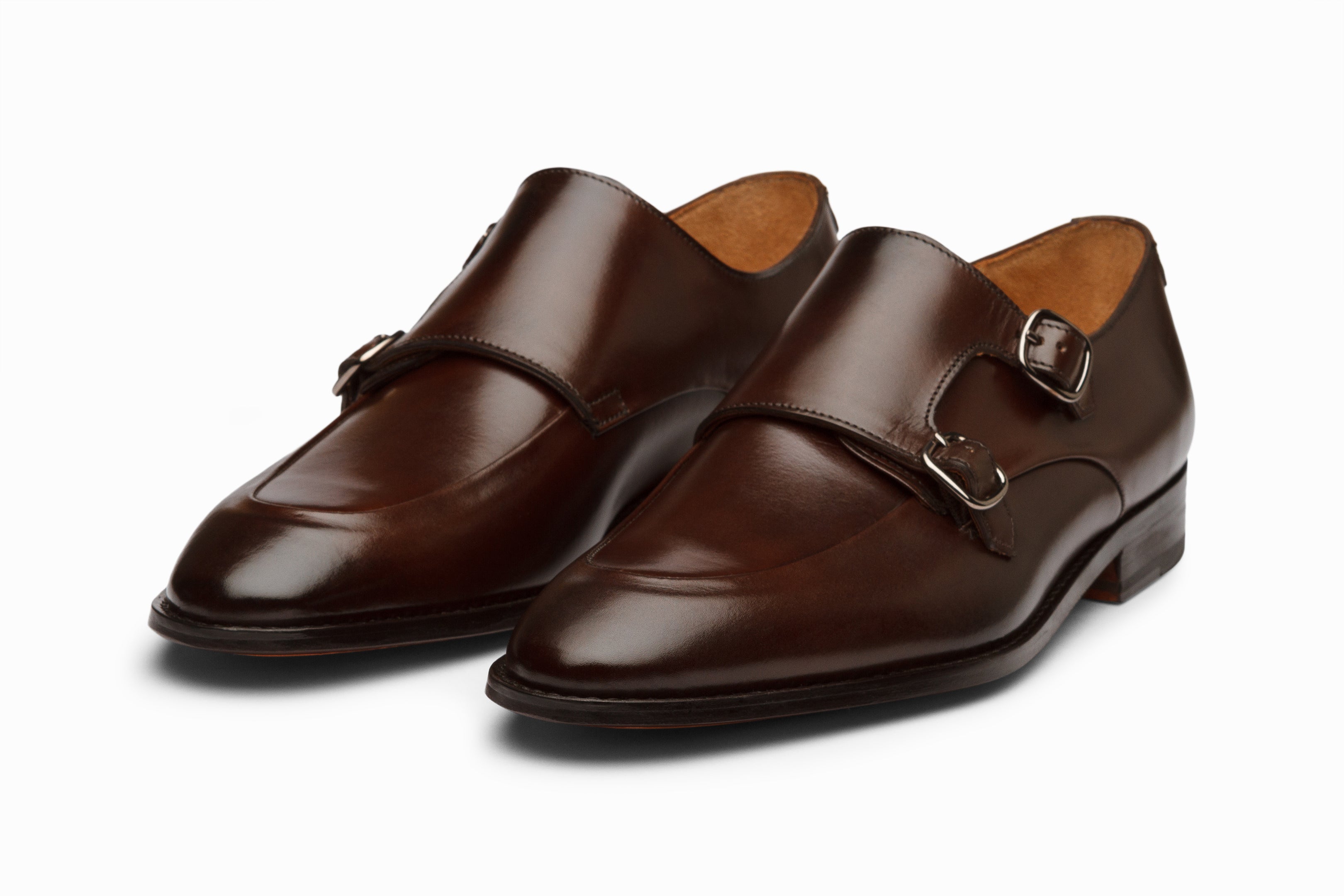 Premium Diplomat Double Monkstrap Dress Shoes for Men - Dark Brown Leather Formal Business & Wedding Shoes - Perfect for Office, Events & Special Occasions