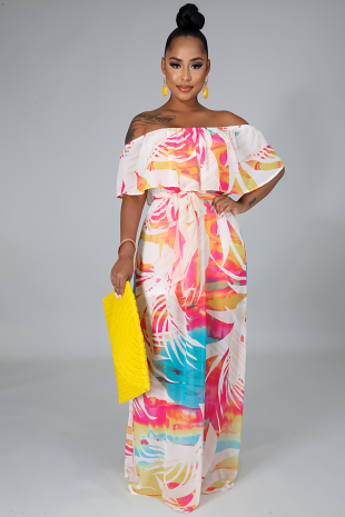 Stylish Tropical Vacation Maxi Dress for Women - Flowy Beach Cover Up, Summer Boho Dress with Pockets - Perfect for Beach Getaways, Pool Parties & Tropical Vacations