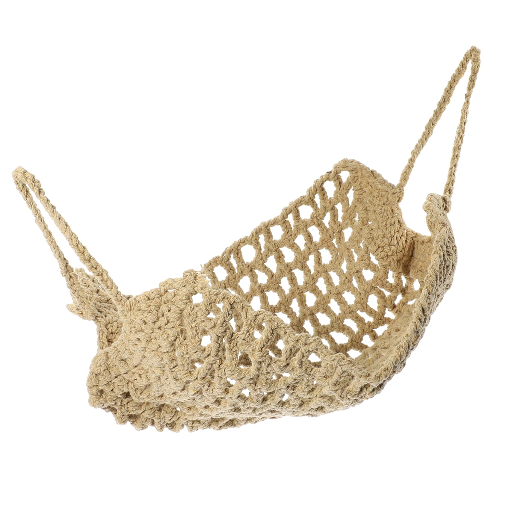 4-Piece Cotton Rope Hanging Fruit Basket Set - Kitchen Storage Organizer for Fruits & Vegetables - Rustic Home Decor Hanging Baskets (Perfect for Kitchen, Pantry, Bathroom or Outdoor Use)