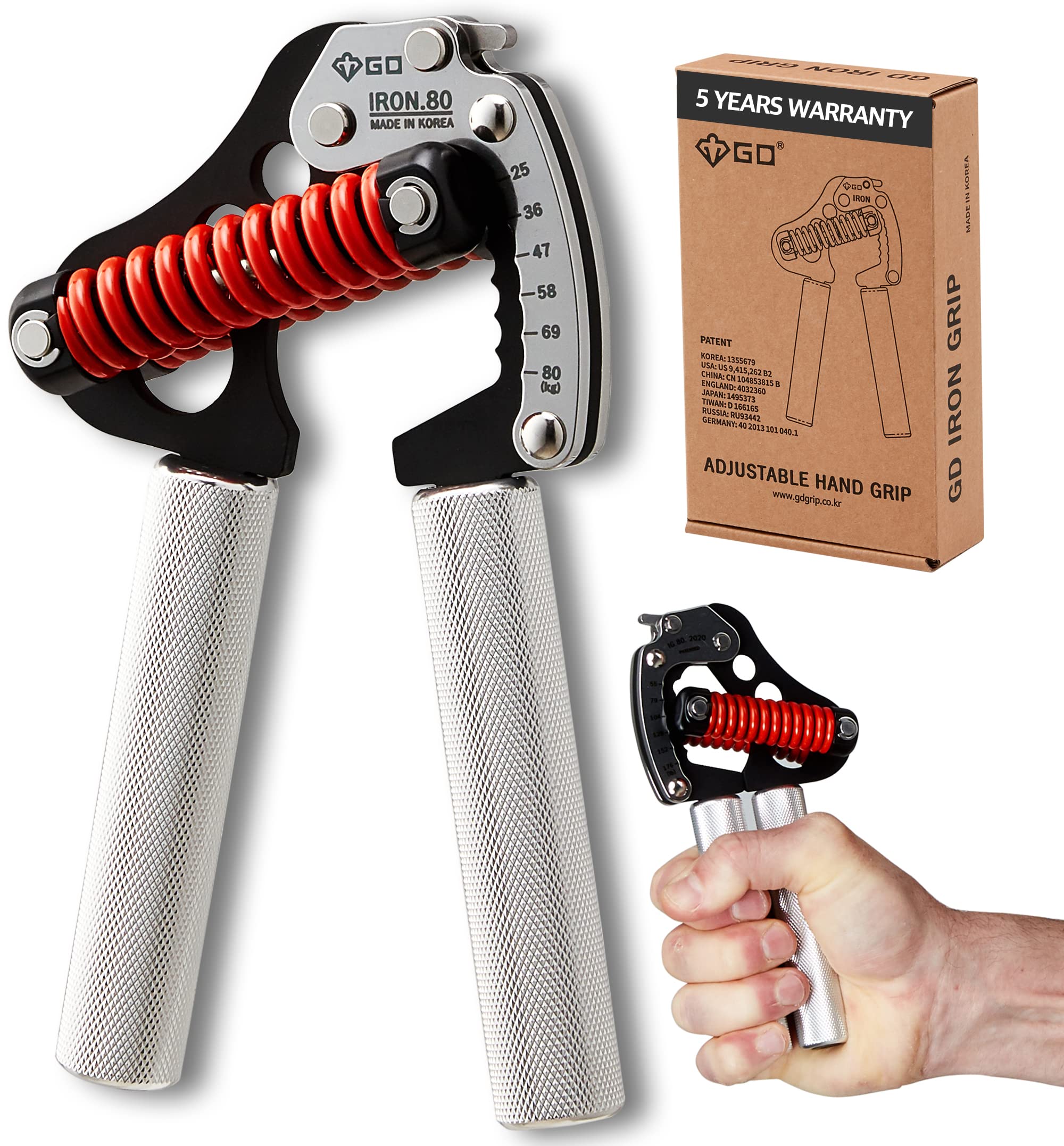 Adjustable GD Iron Grip Hand Strengthener for Wrist & Forearm Training - Perfect for Gym, Office, and Home Workouts