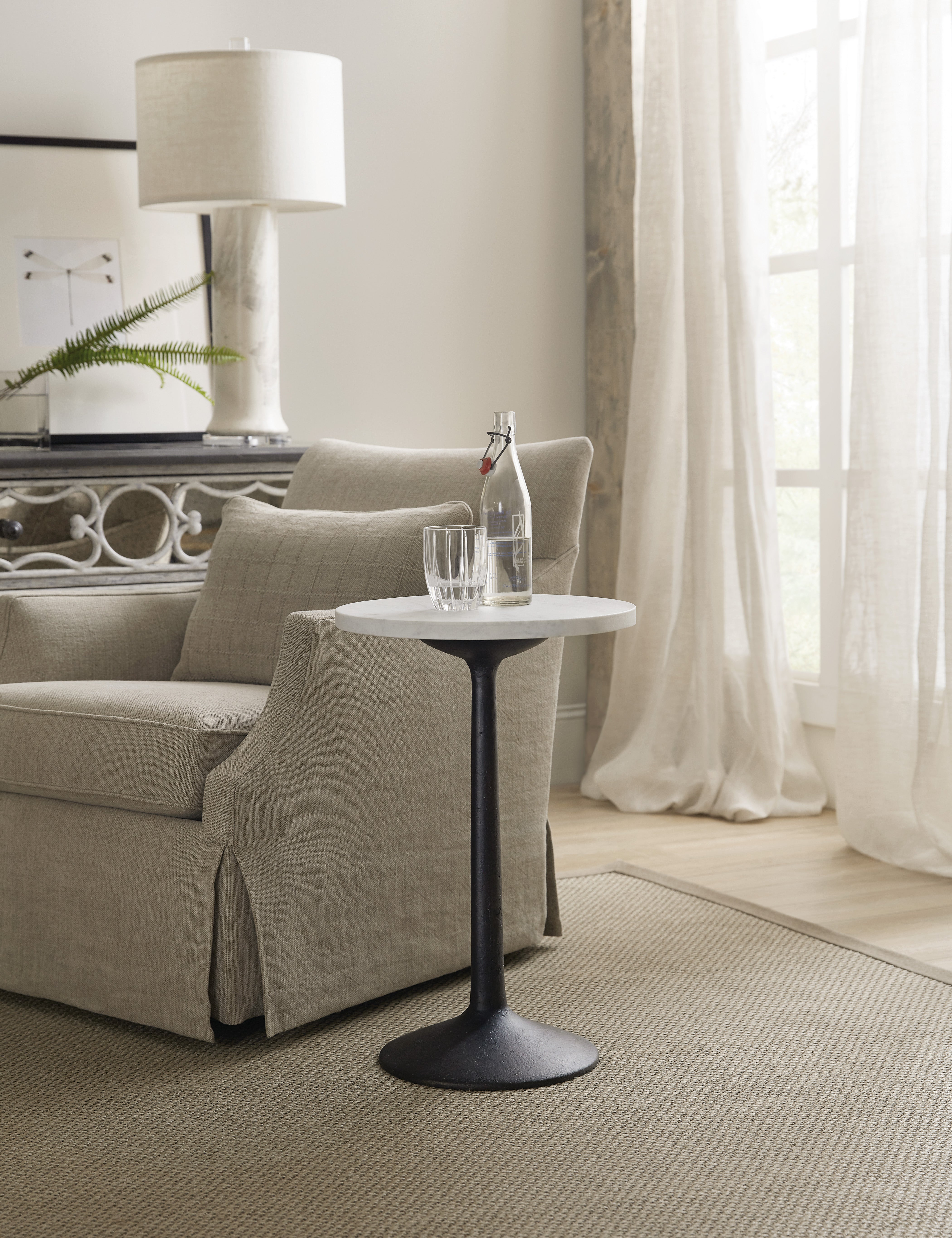 Beaumont Martini Table - Modern Round Cocktail Table for Living Room, Bar, or Patio - Perfect for Entertaining Guests with Drinks and Appetizers