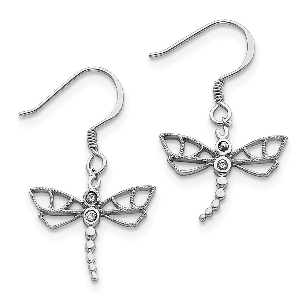 Sterling Silver CZ Dragonfly Earrings for Women - Elegant Cubic Zirconia Stud Earrings - Perfect for Gifts, Parties & Everyday Wear