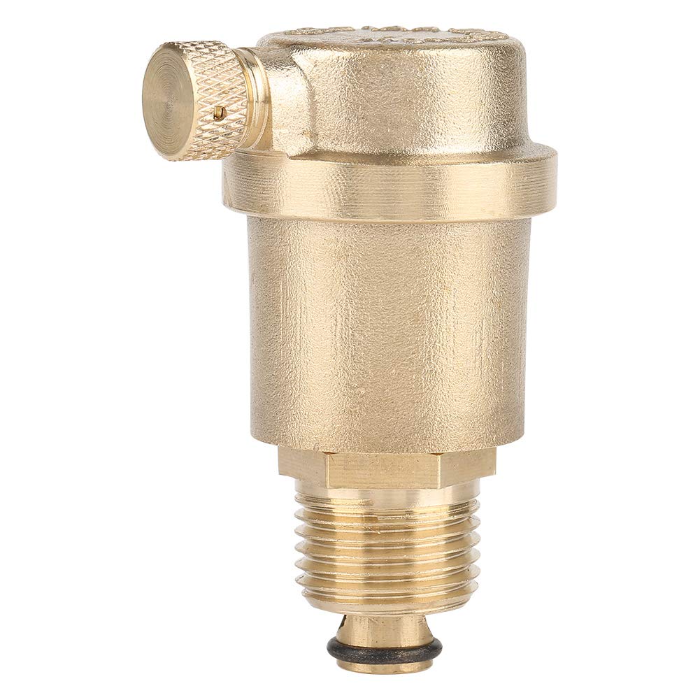 Brass Automatic Air Vent Valve DN15 G1/2 - Solar Water Heater Pressure Relief Valve for HVAC, Plumbing & Solar Systems - Prevents Air Lock & Improves Efficiency