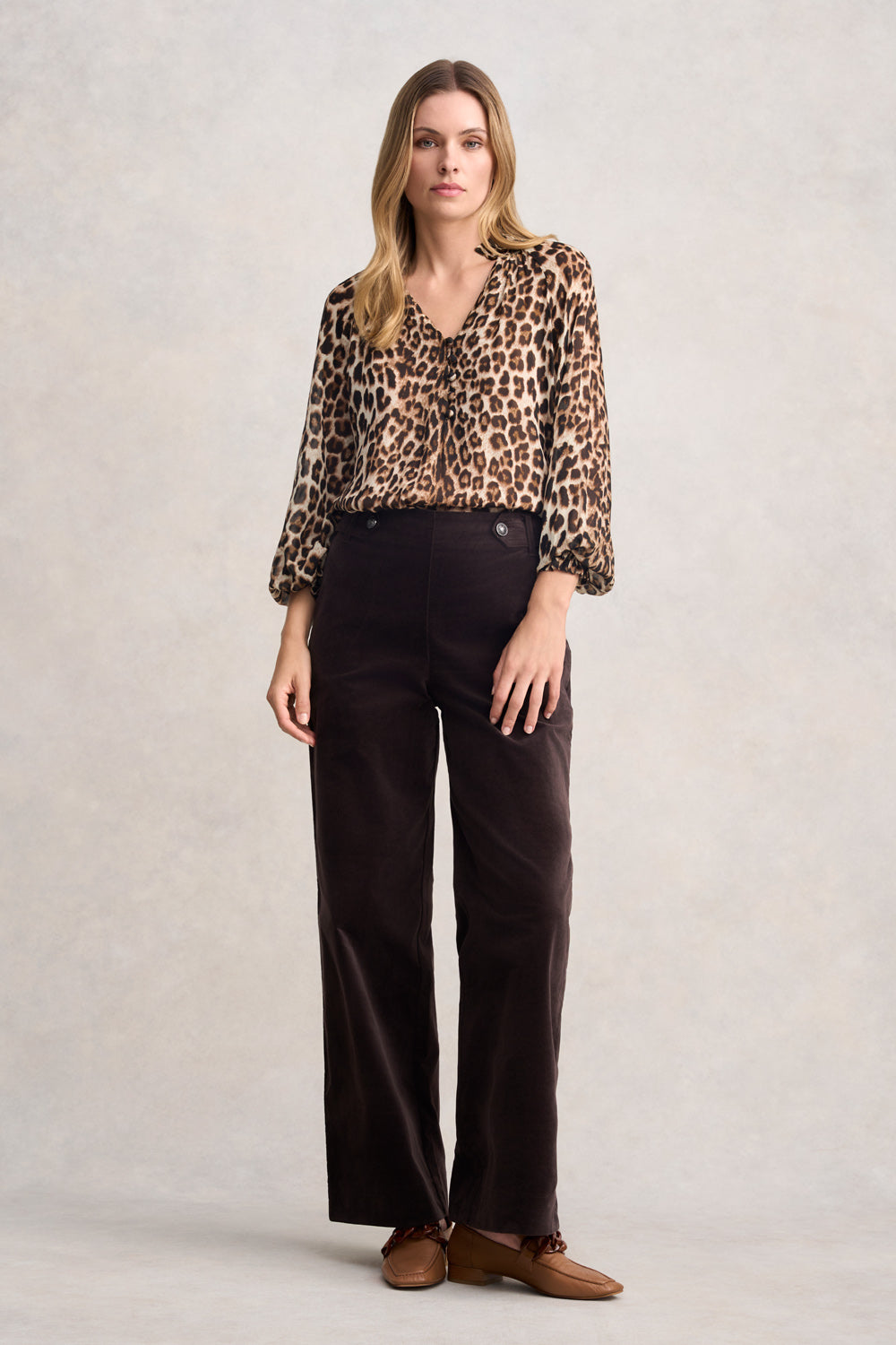 Luxury Wide Leg Velvet Pants for Women - Soft Stretchy High Waist Palazzo Trousers in Rich Chocolate Brown | Perfect for Casual Wear, Office Outfits & Evening Events