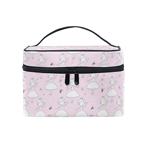 DoubleCW Waterproof Ballerina Makeup Bag Organizer - Travel Toiletry & Cosmetic Case for Women - Perfect for Ballet Dancers, Gym, Vacation & Daily Use