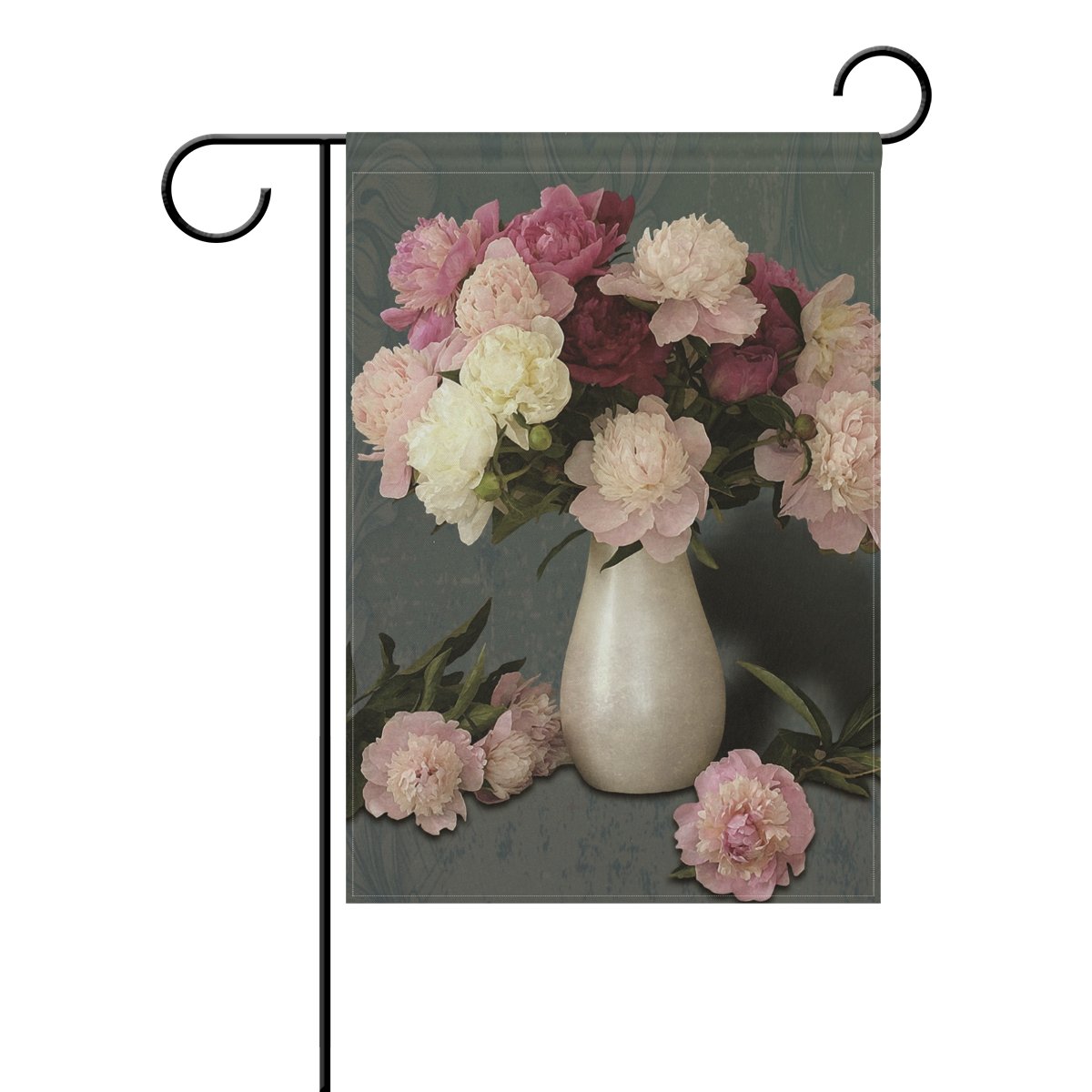 SPECIALHODE Ethel Ernest Peony Flower Double-Sided Polyester Outdoor Garden Flag - Perfect for Home Decor, Parties, and Outdoor Garden Display