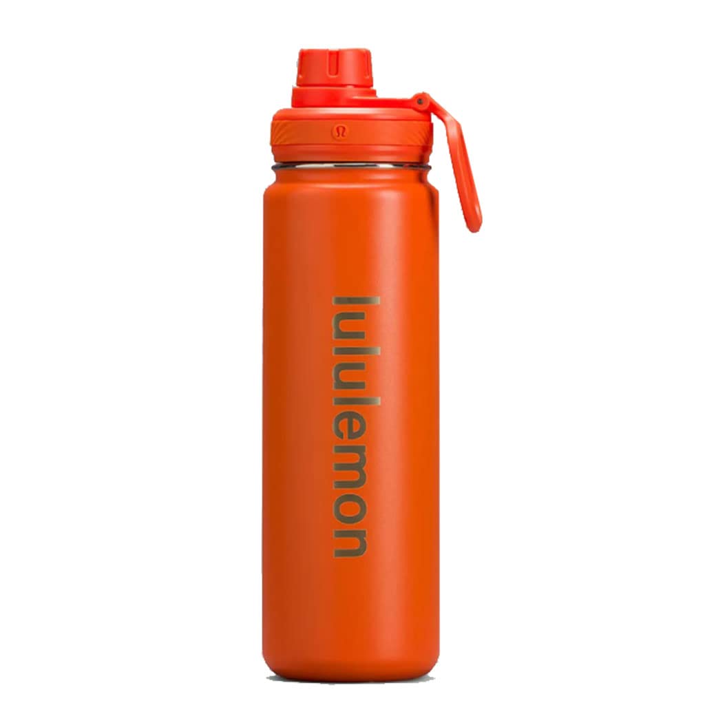 24oz/710ml Insulated Sports Water Bottle - Double Wall Vacuum Stainless Steel, Leakproof, Sweat-Free, Wide Mouth with Handle - Perfect for Gym, Hiking, Running & Outdoor Activities
