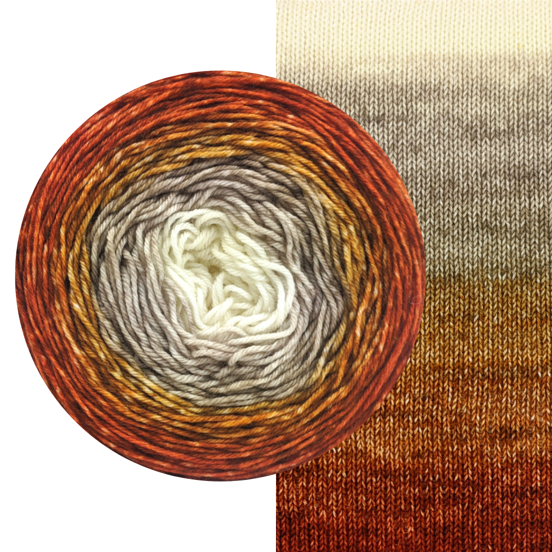 Knitcircus Yarns Fowl Play Panoramic Gradient Yarn - Hand Dyed Premium Knitting & Crochet Yarn for Scarves, Shawls & Sweaters - Ready to Ship