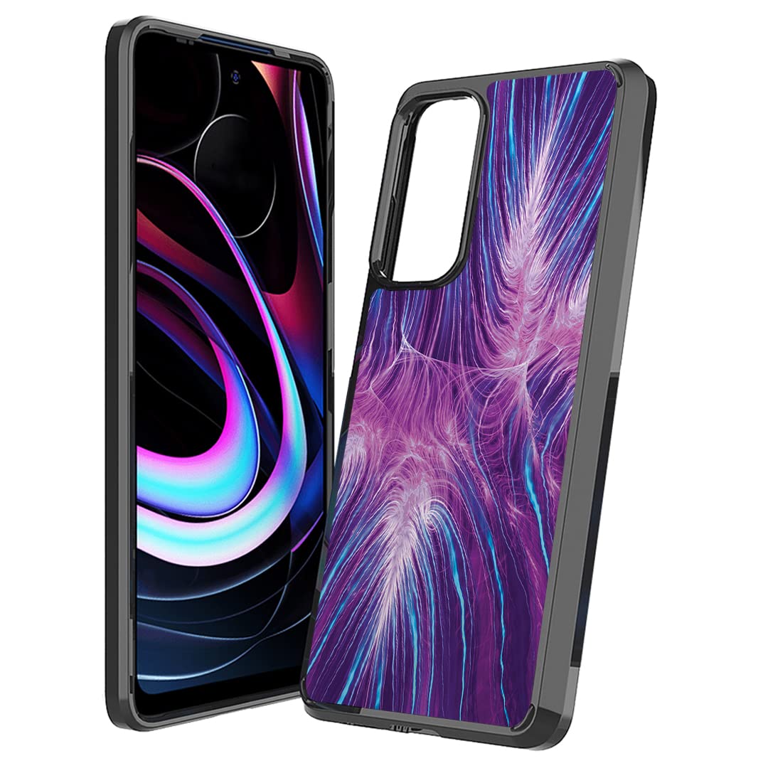 Motorola Edge 5G UW Case - Slim Protective Cover for Men & Women | Purple Abstract Design | Daily Use & Travel
