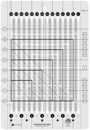 Creative Grid Stripology Mini Ruler - Precision Quilting & Sewing Tool for Accurate Fabric Cutting - Perfect for DIY Quilts, Sewing Projects & Crafting