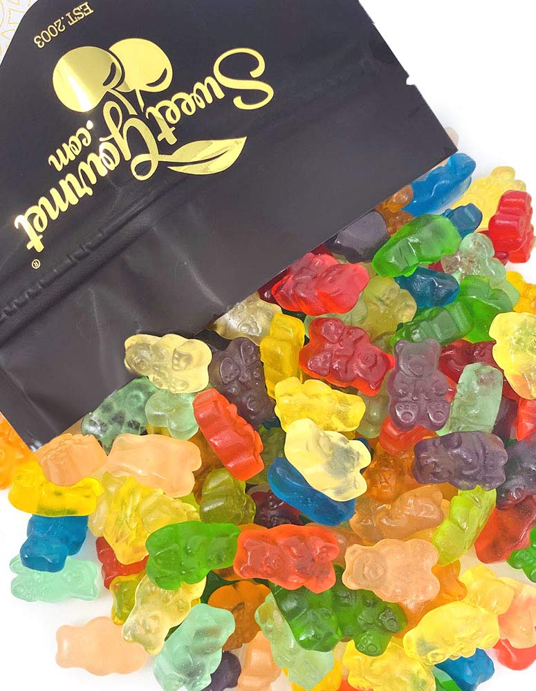 SweetGourmet Gummi Bears - 12 Delicious Fruit Flavors | 1 Pound Bulk Candy for Parties, Snacks & Gift Baskets | Soft & Chewy Candy Treats for Kids & Adults