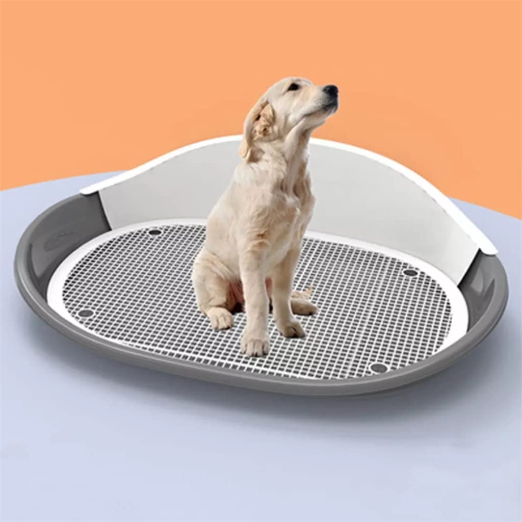 Portable Dog Potty Training Tray - Reusable Pee Pad & Litter Box for Small Medium Dogs - Indoor Outdoor Puppy Toilet (Gray, One Size) - Perfect for Apartments, Travel & Housebreaking