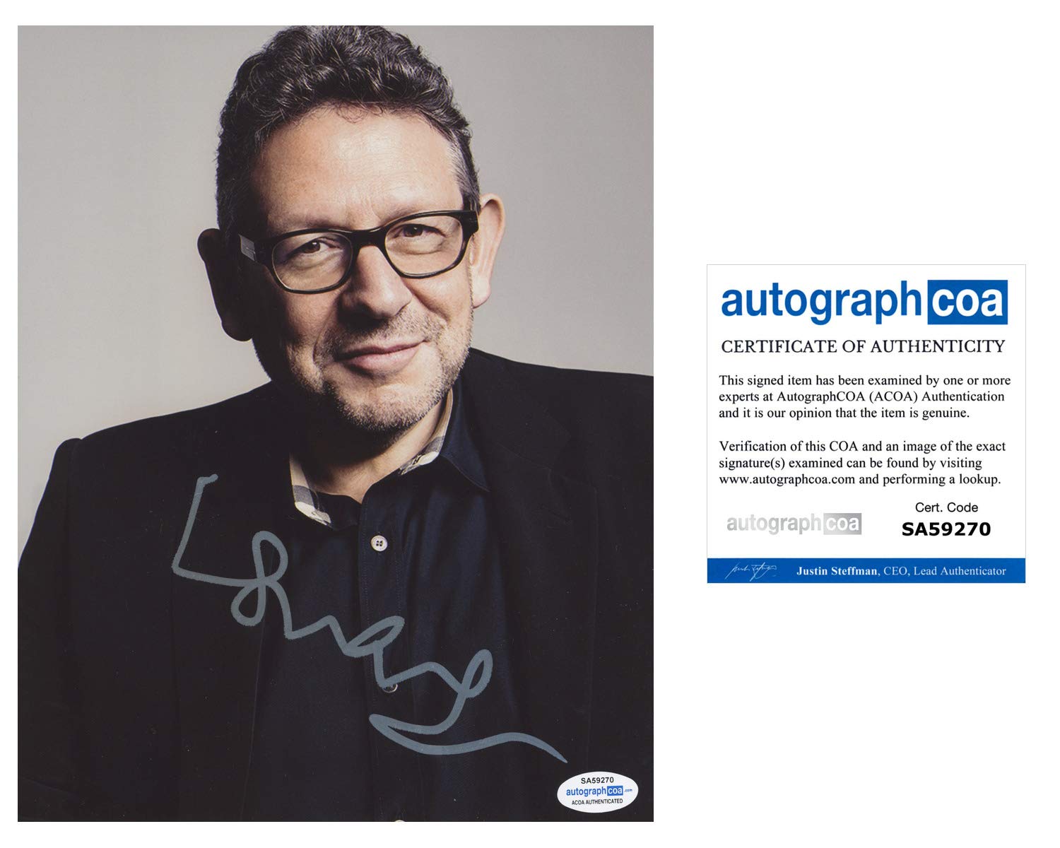 Lucian Grainge Signed Autographed 8x10 Photo - Universal Music Group CEO - ACOA COA Certified - Perfect for Music Memorabilia Collectors & Fans