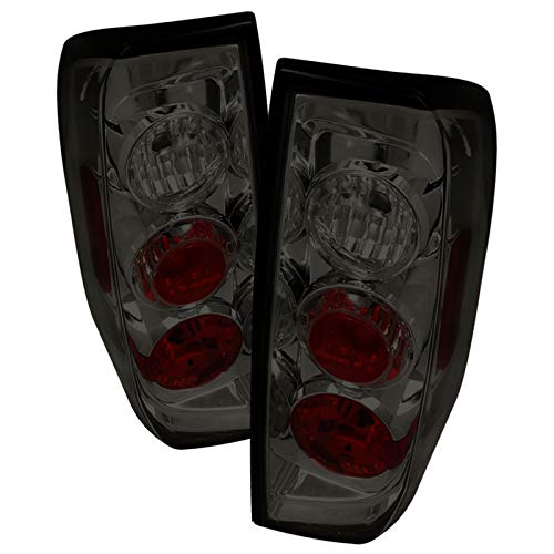 05-14 Nissan Frontier & 09-12 Suzuki Equator Replacement Smoke Tail Lights Brake Lamps - Black LED Rear Lamps for Off-Road & Night Driving Safety