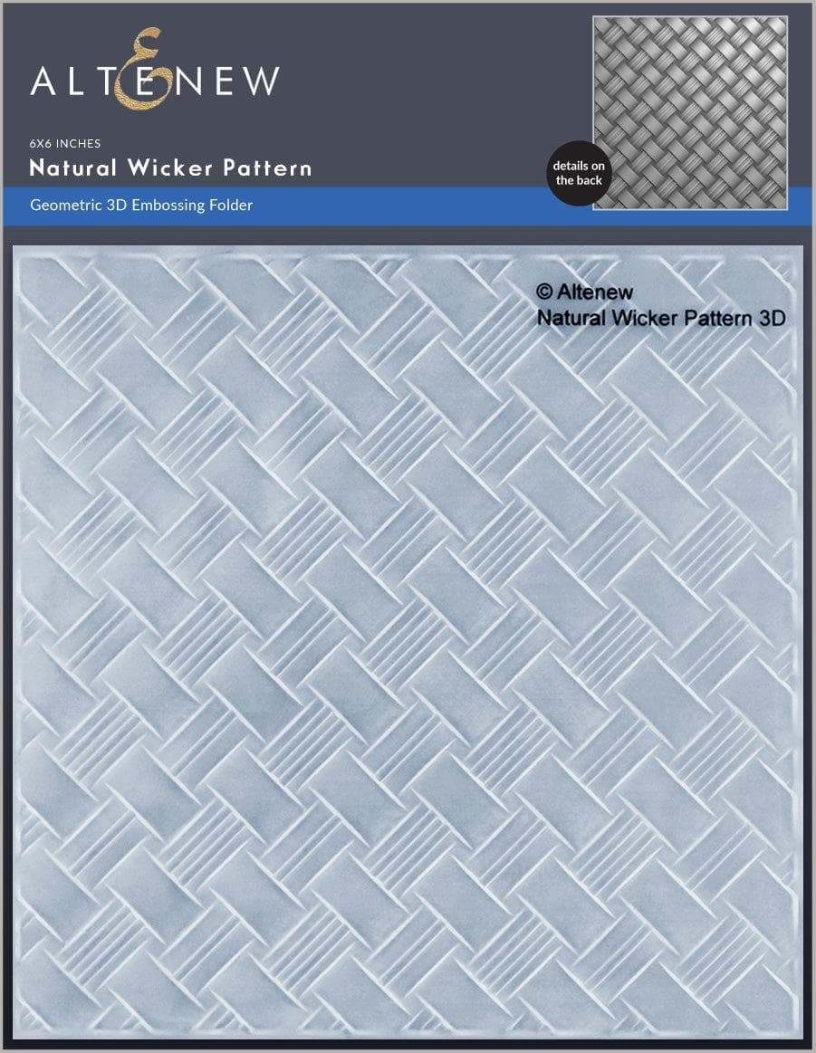 Natural Wicker Pattern 3D Embossing Folder for Card Making, Scrapbooking & DIY Crafts - Perfect for Handmade Greeting Cards, Invitations & Paper Projects