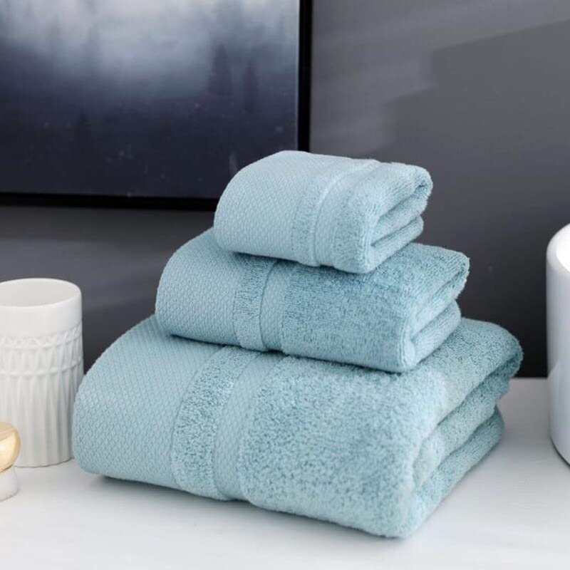 Premium 100% Cotton Bath Towel Set - Ultra Soft & Absorbent 70x140cm Large Green Towels for Adults & Kids | Spa, Beach, Gym & Home Use