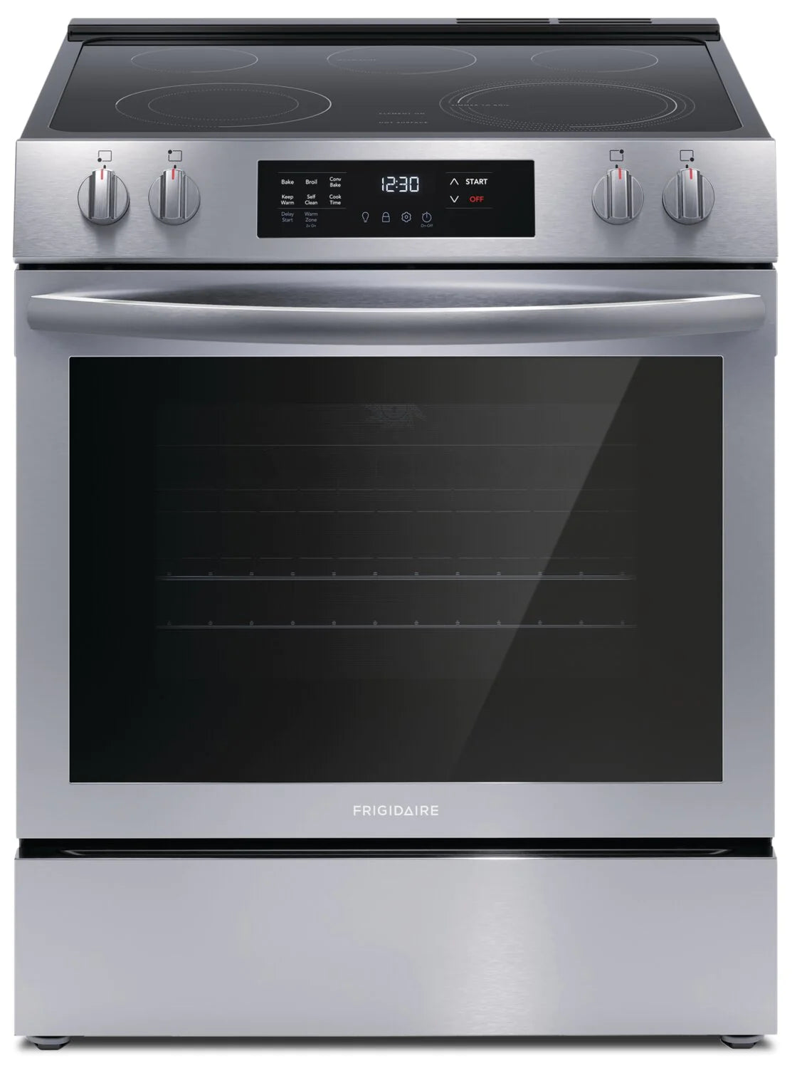 Frigidaire 30 Inch Front Control Electric Range with Convection Oven - FCFE308CAS - Perfect for Baking, Roasting & Family Cooking