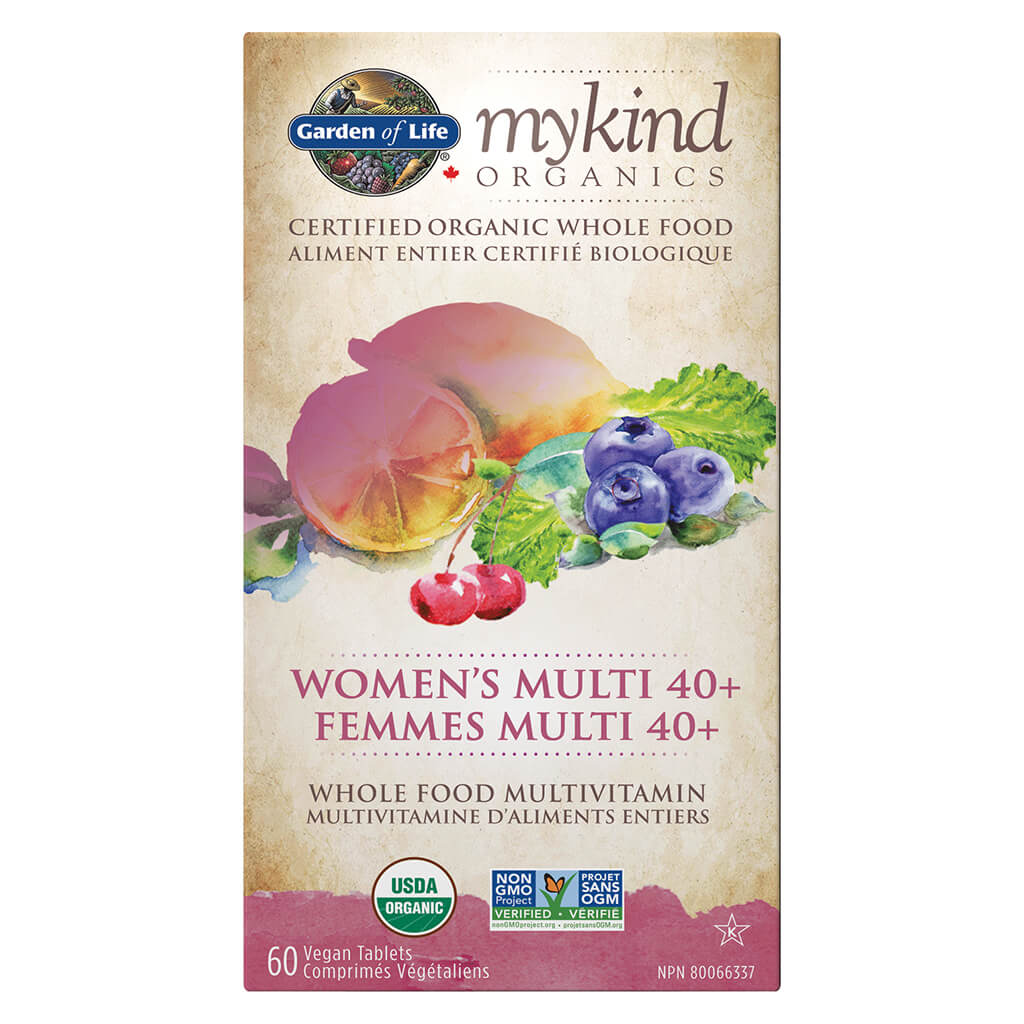 MyKind Organics Women's Multivitamin 40+ - Daily Whole Food Supplement for Women Over 40 - Supports Energy, Immunity & Bone Health