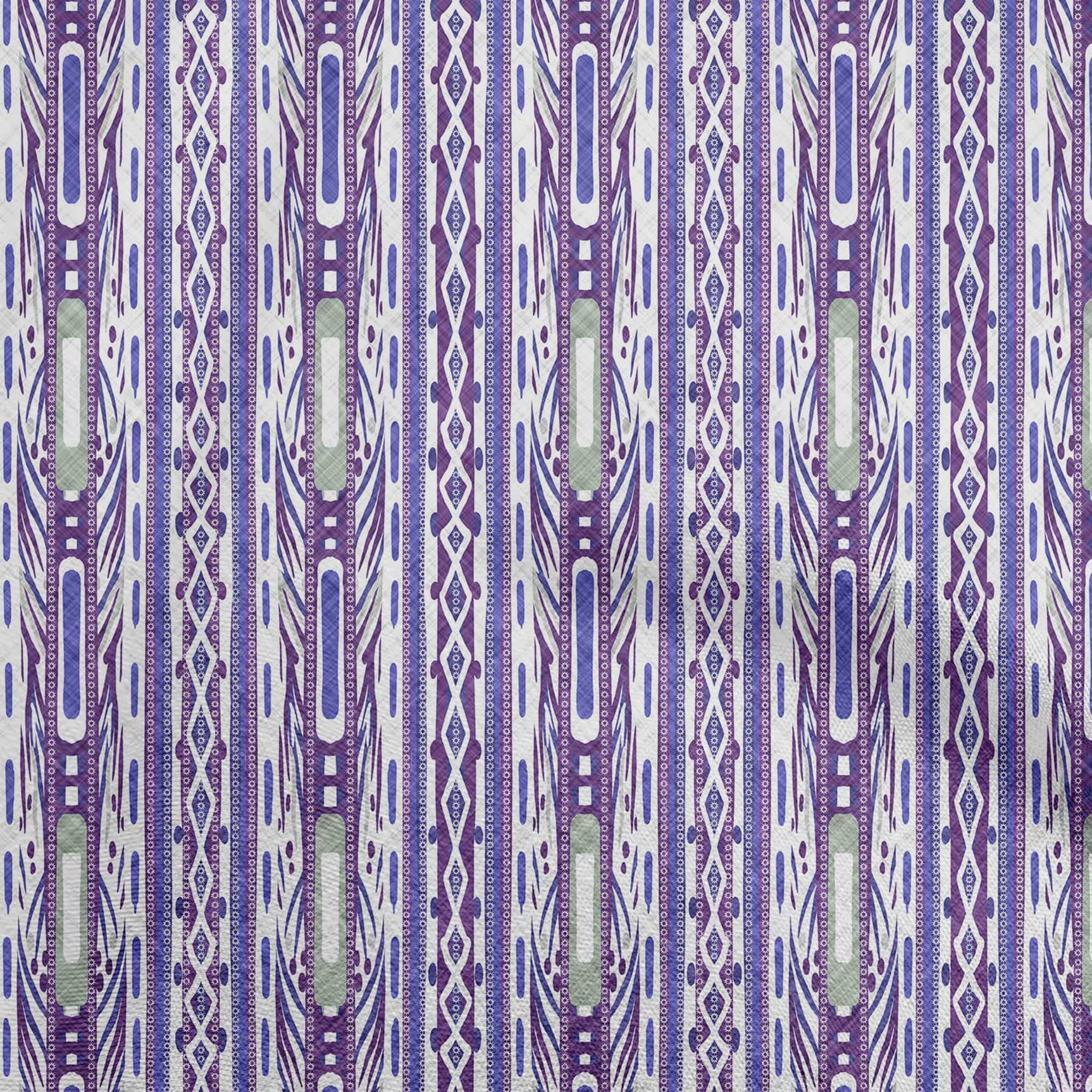 oneOone Polyester Spandex Purple Geometric Print Fabric - 56 Inch Wide Sewing Material for DIY Crafts, Quilting & Upholstery | Premium Stretch Fabric for Clothing, Home Decor & Fashion Projects