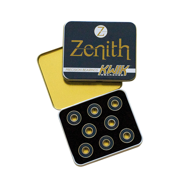 KwiK Zenith 8mm Bearings (16 Pack) - High Performance Skateboard & Rollerblade Bearings for Smooth Ride & Speed