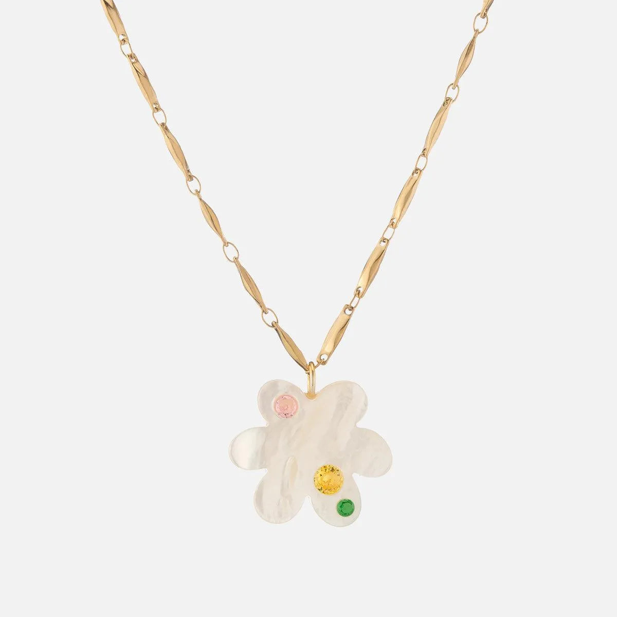 Super Bloom Necklace - Elegant Mother of Pearl Pendant Jewelry for Women | Perfect Gift for Birthday, Anniversary & Special Occasions