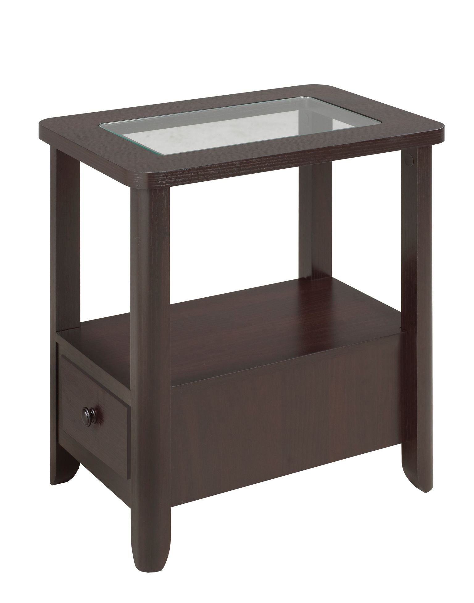 Stylish Dark Cherry Accent Table - Elegant Side Table for Living Room, Bedroom, or Entryway Decor