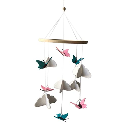 FAKEME Baby Crib Mobile - Butterfly Nursery Decor for Travel & Bedside