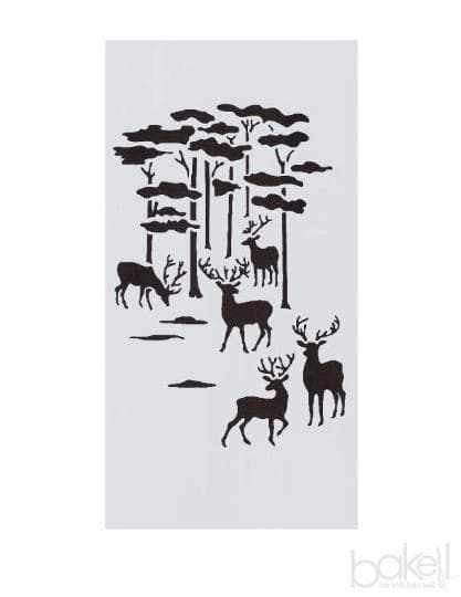 5x9 Forest Deer Stencils for DIY Wood Signs, Wall Art, and Home Decor - Reusable Painting Templates for Crafts and Scrapbooking