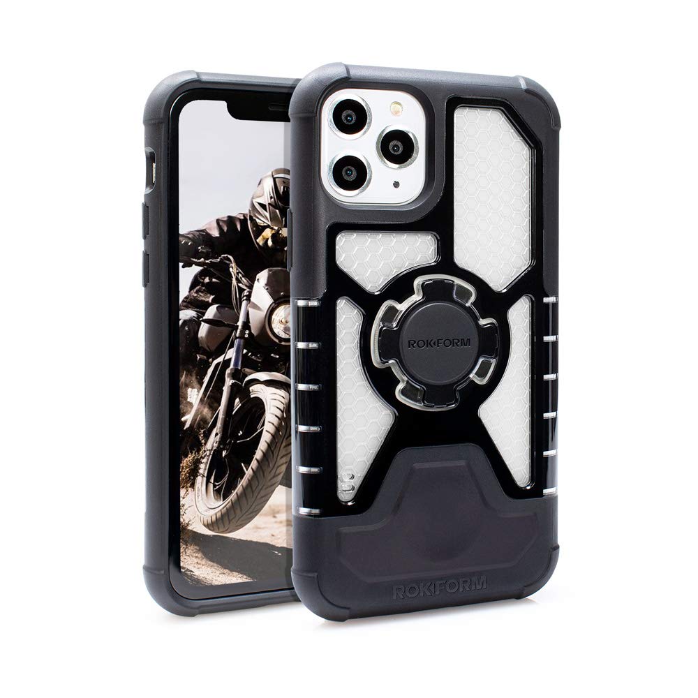 Rokform Slim Crystal Series Clear Magnetic iPhone 11 Pro Max Case with RokLock Quad Tab Twist Lock, Dual Magnet, Drop Tested Armor - Perfect for Outdoor Adventures and Everyday Protection