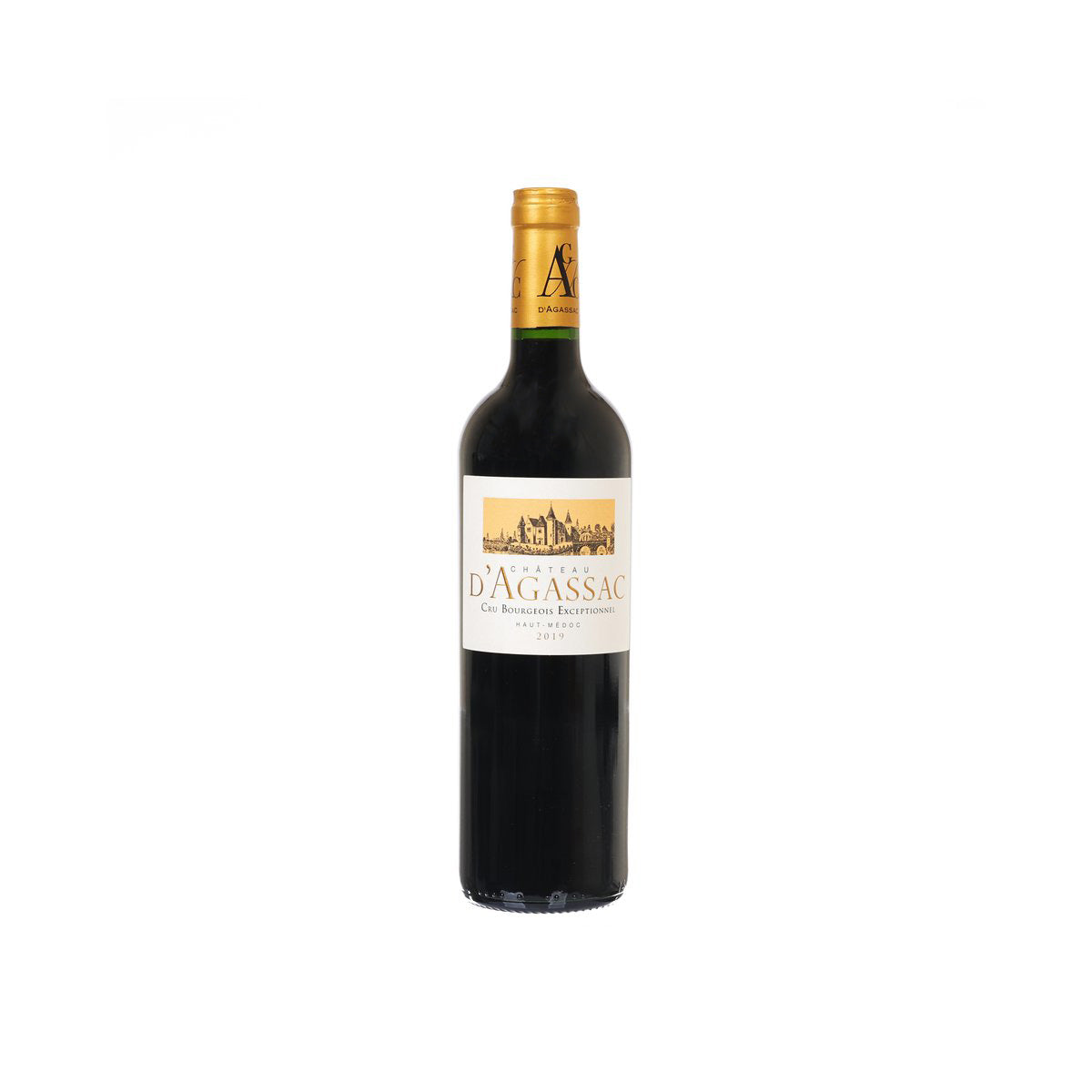 CH D'AGASSAC Haut Medoc 2019 Red Wine (750mL) - Premium French Bordeaux for Gifting, Dinner Parties & Wine Collectors