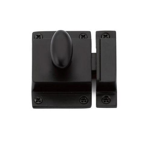 Premium Matte Black Cabinet Latch - Heavy Duty Magnetic Drawer Catch for Kitchen, Bathroom & Furniture - Secure Child Safety Lock for Cabinets & Drawers (2 Pack)